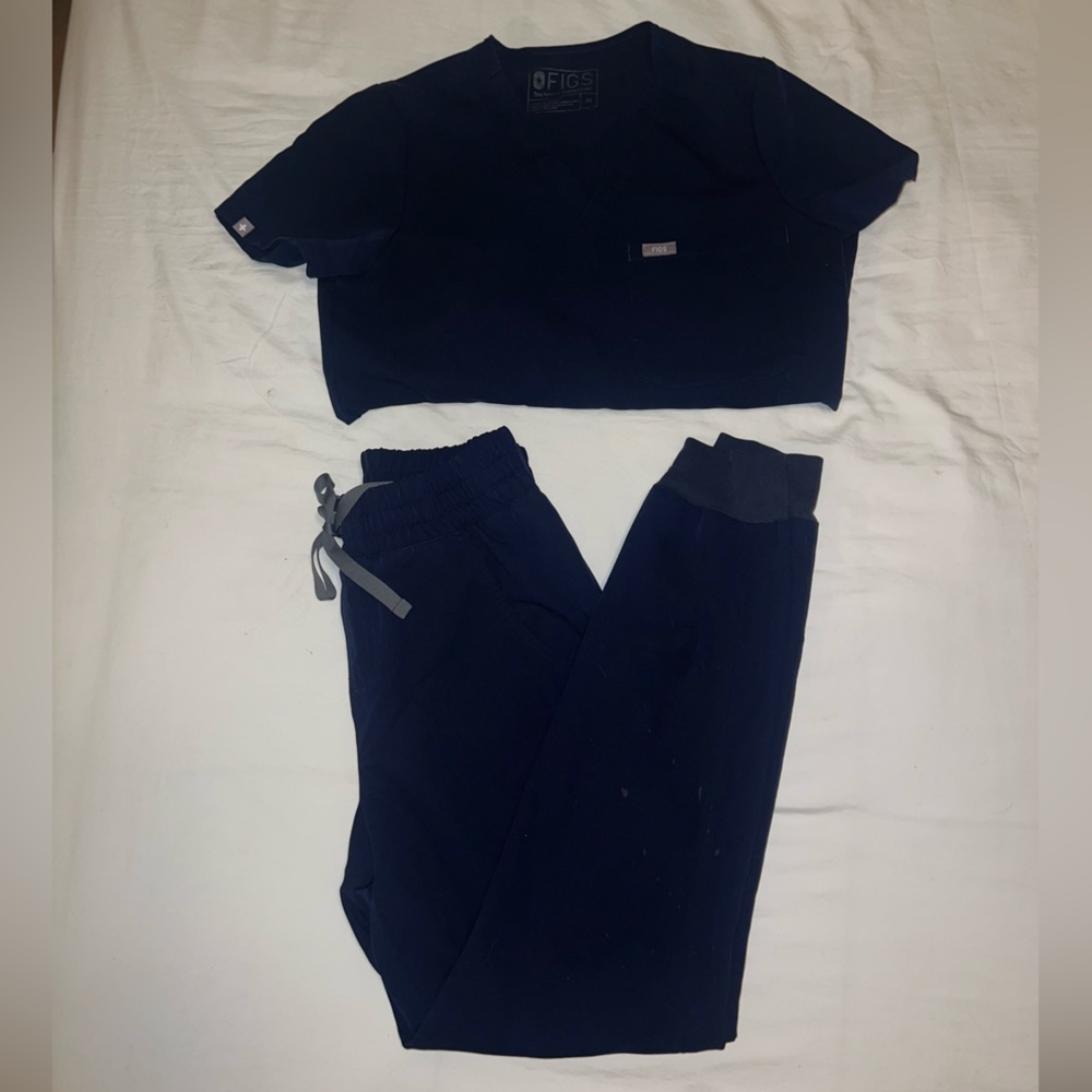 FIGS High Waisted Jogger Scrub Set- NAVY